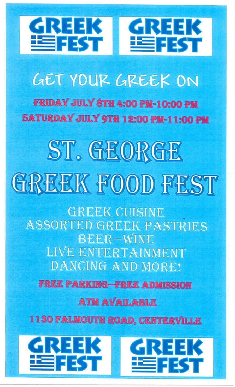 Cape Cod Greek Festival at St. Greek Orthodox Church