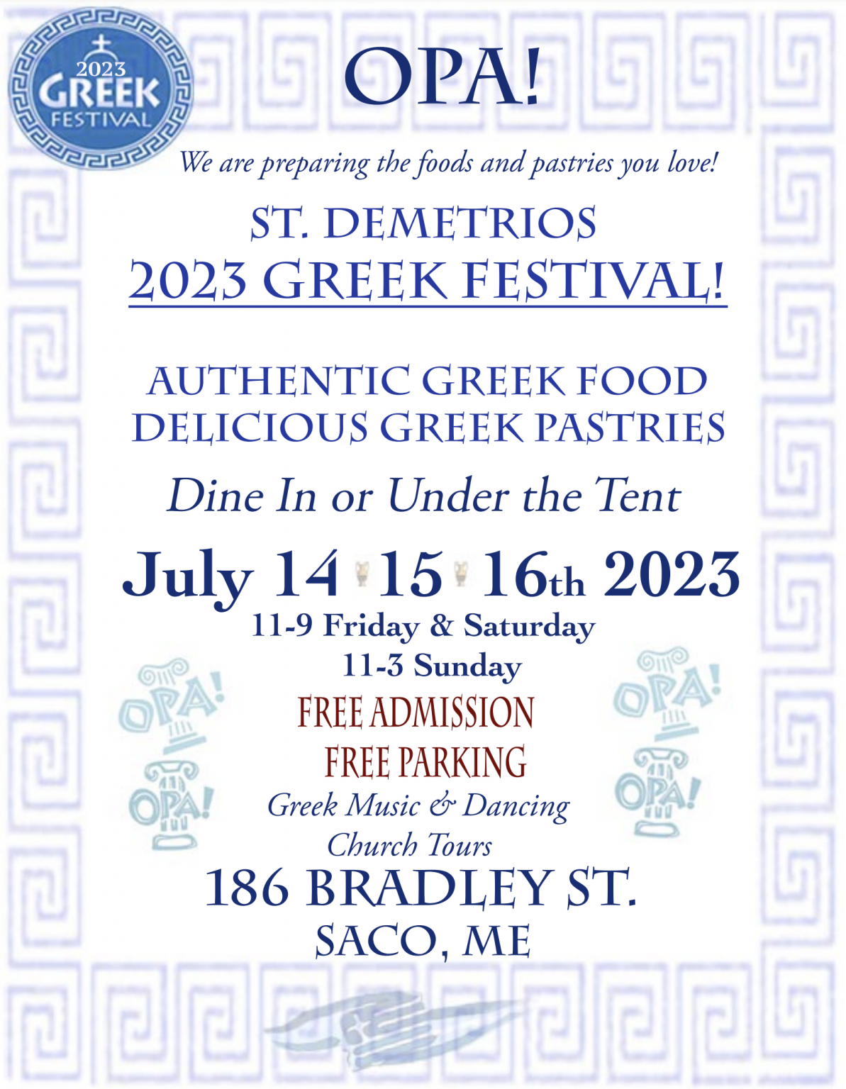 Saco Maine Greek Festival at St. Demetrios Greek Church