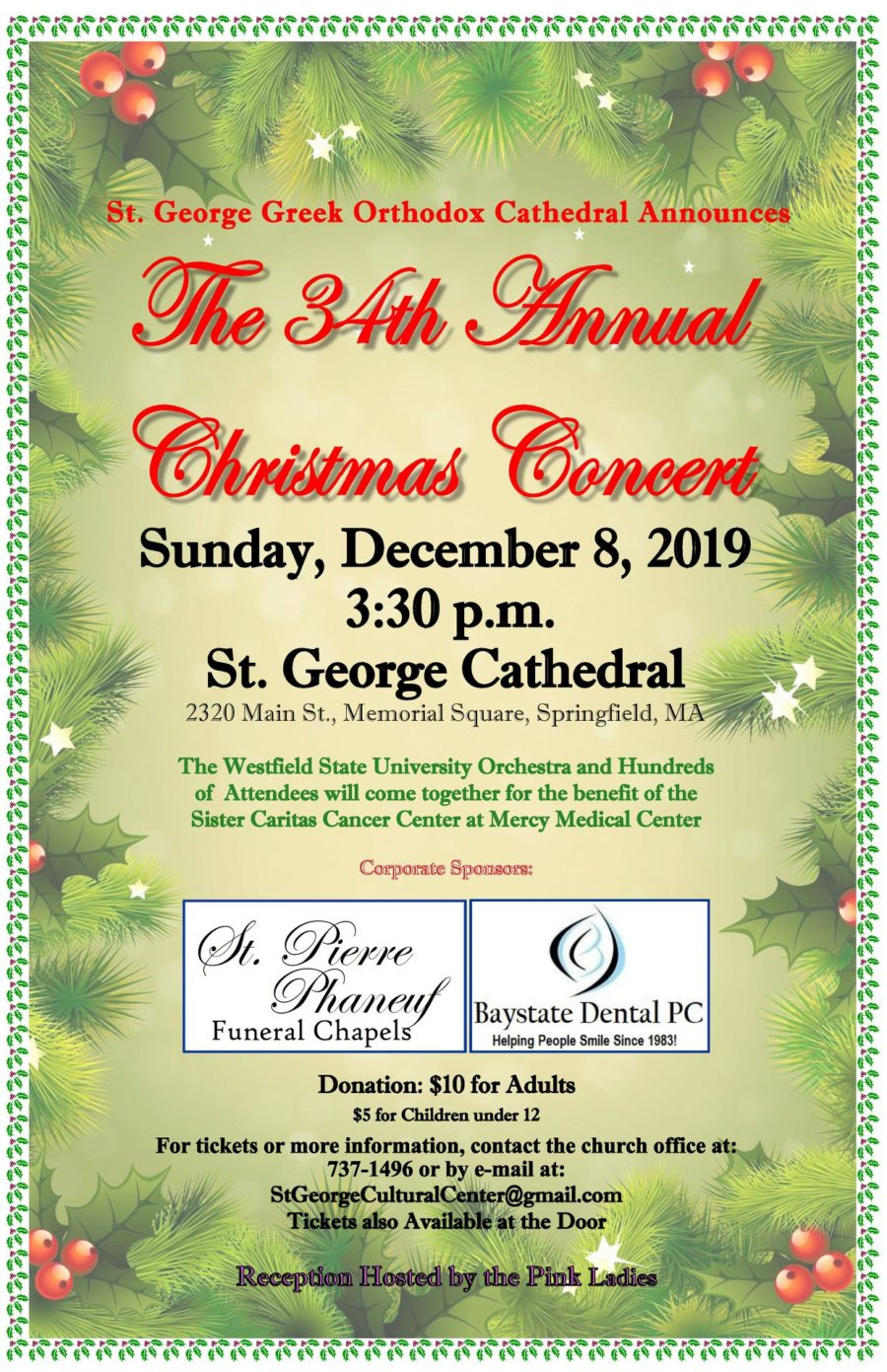 Annual Christmas Concert at St. George Greek Church Springfield MA