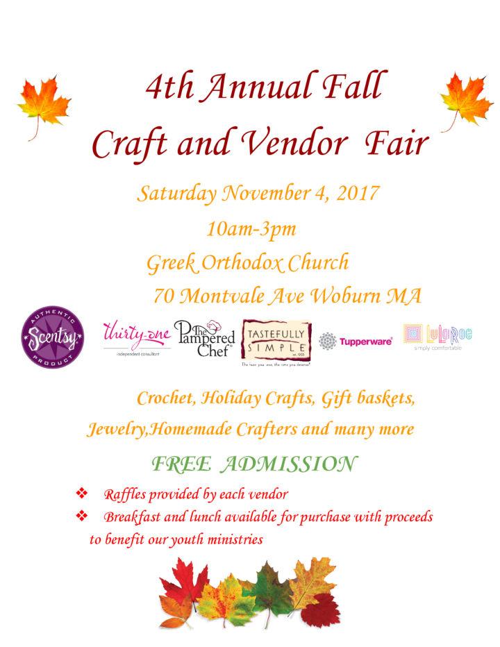 Annual Fall Craft and Vendor Fair at Annunciation Of The Virgin Mary ...