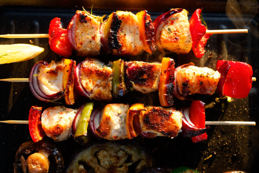 Pan Grilled Fish Skewers  No Oven Grilled Fish - Flavor Quotient