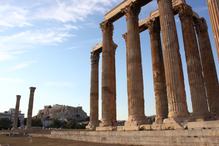 See the Temple of Olympian Zeus in Athens Greece