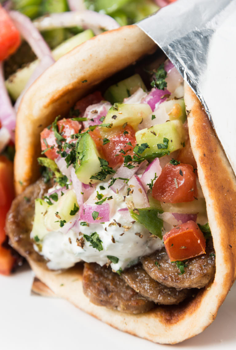 Recipe for Greek Salad Gyros