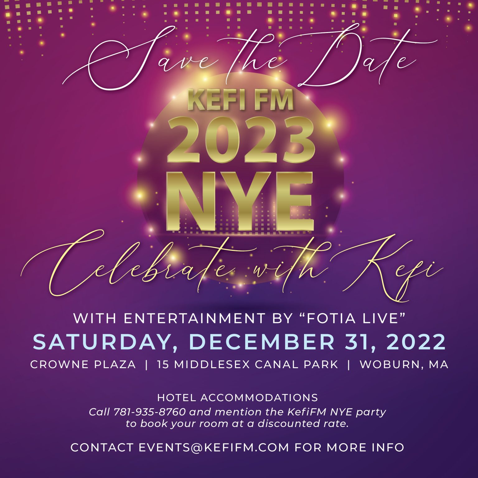 KefiFM Boston New Years Eve Party in Woburn MA