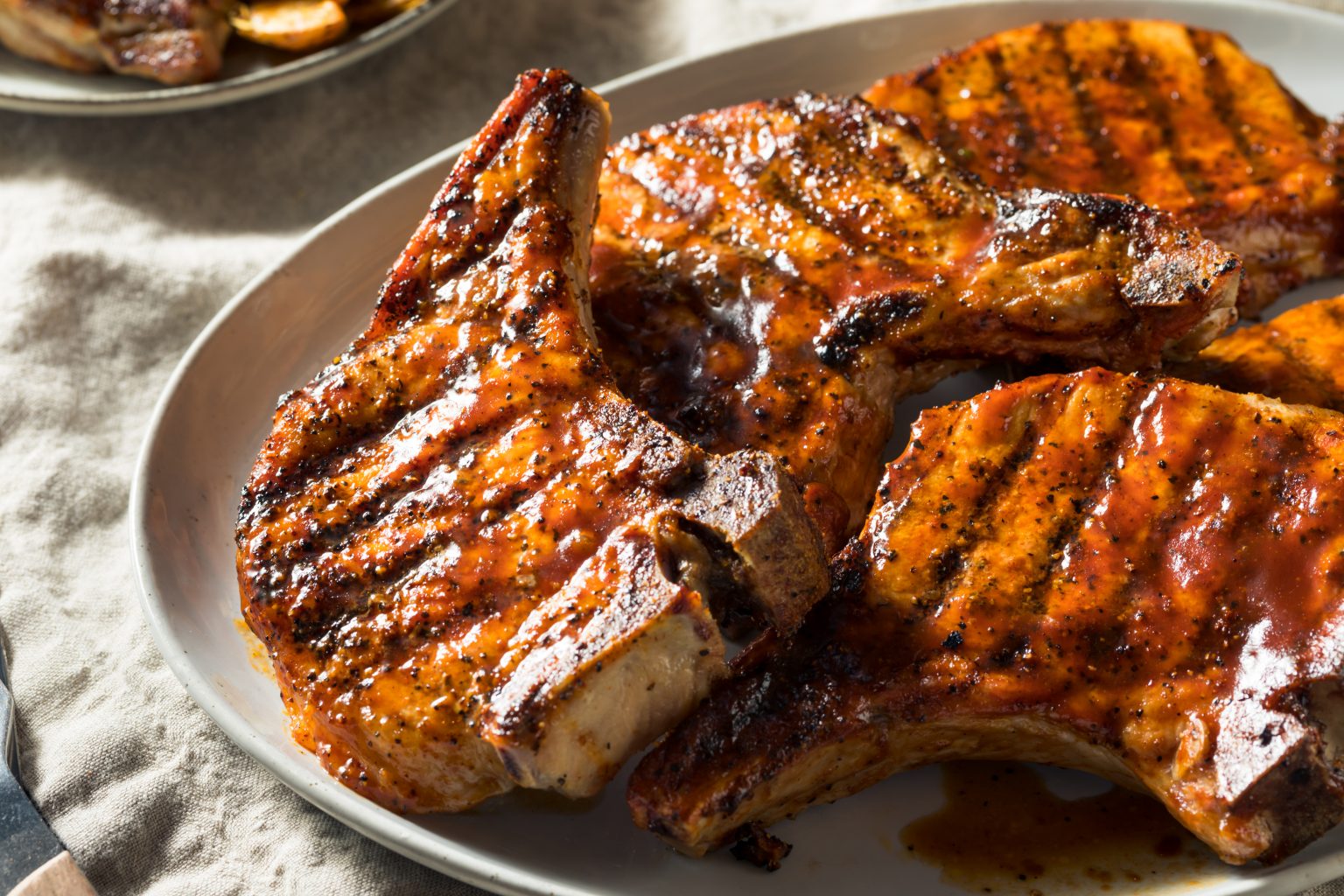 Quick Greek Inspired Grilled Pork Chops