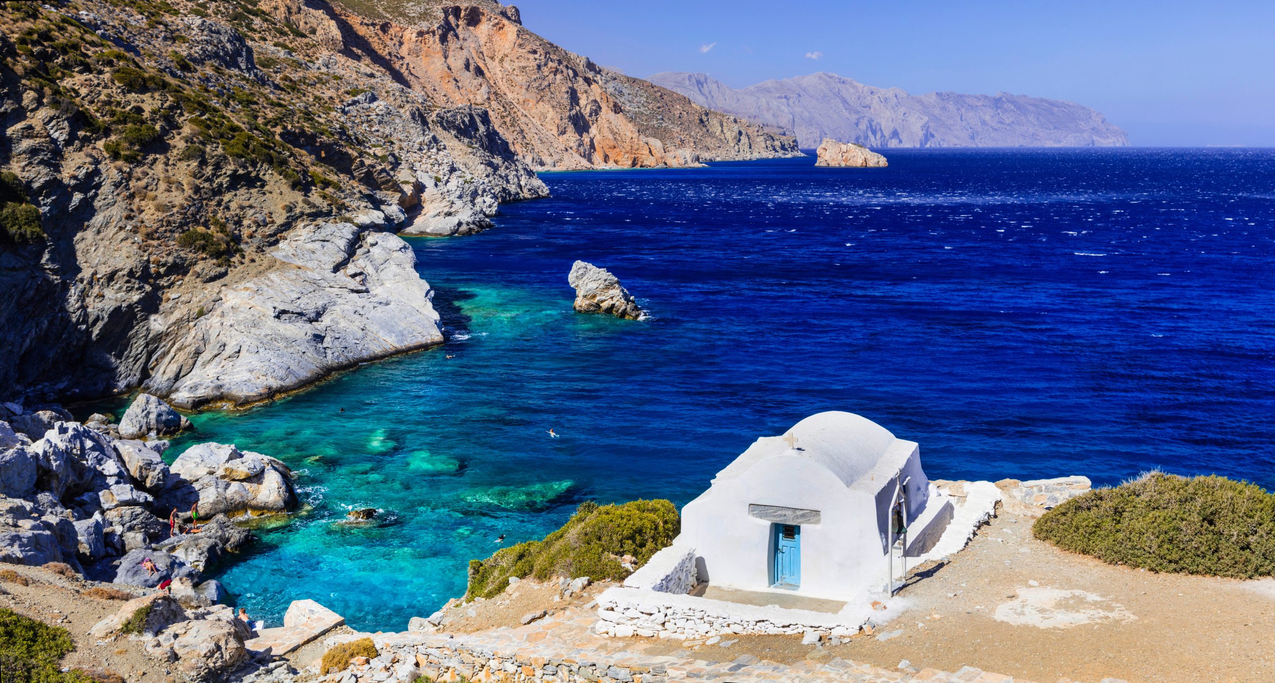 Spend Time On Agia Anna Beach In Amorgos