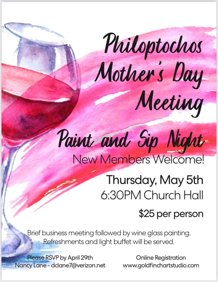 Paint and Sip Night at Transfiguration Greek Church Lowell MA