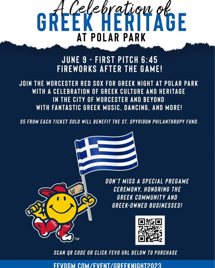 Woo Sox Greek Heritage Night in Worcester MA